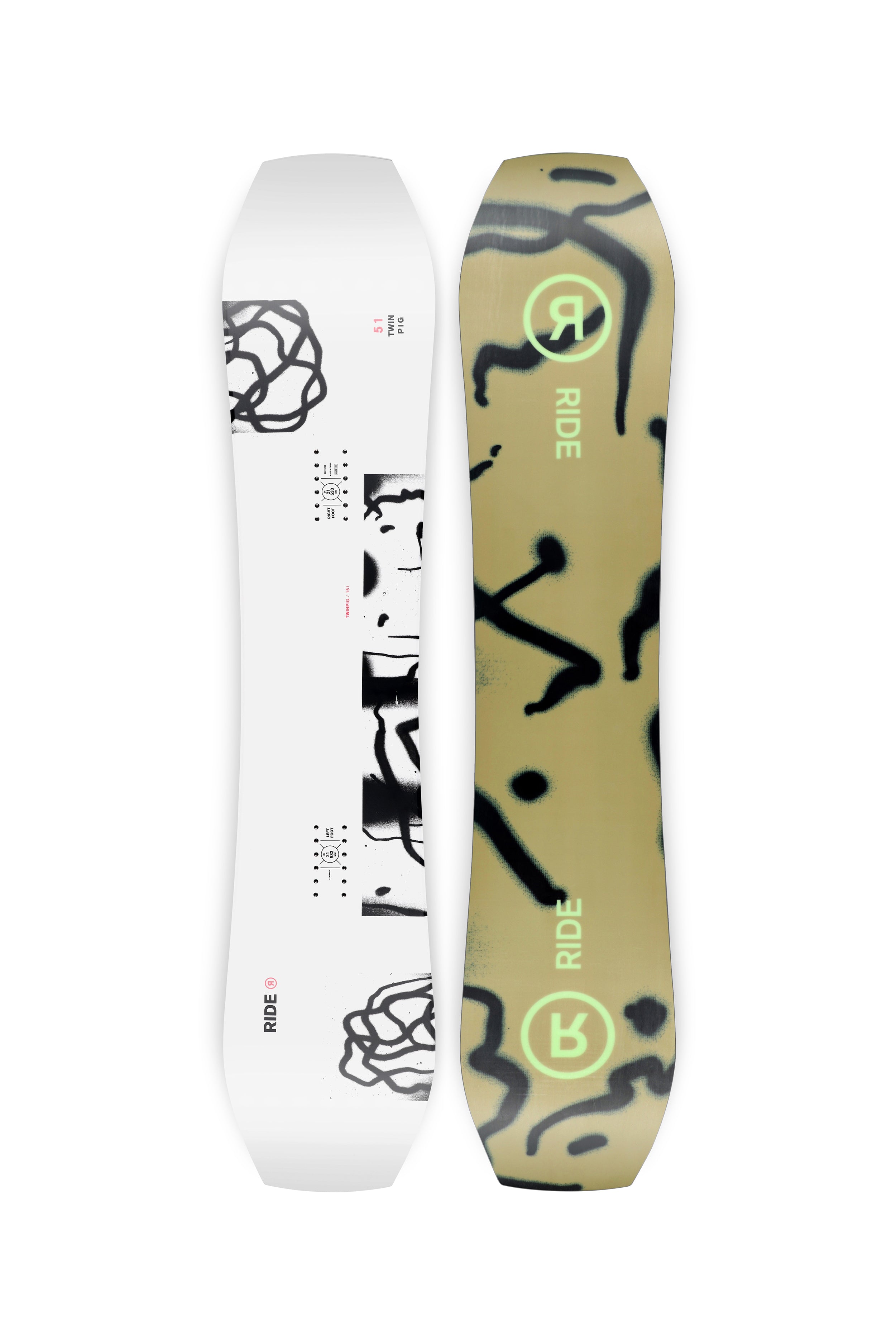 Tabla Snowboard Ride TWINPIG